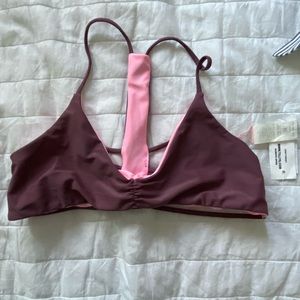 Maroon bikini top